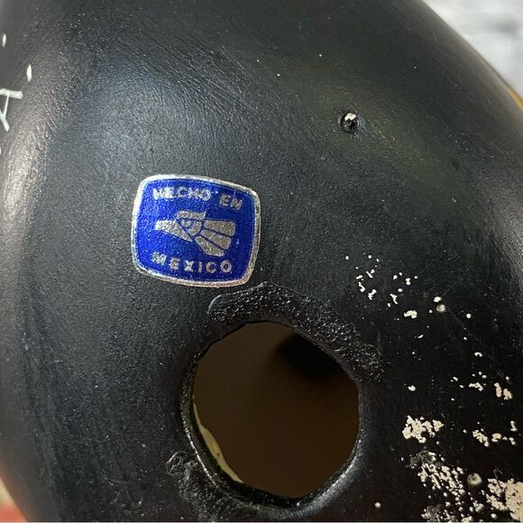 Hand Painted Mexican Folk Art Ceramic Duck Hummingbird Pattern Rustic Decor - Picture 7 of 7